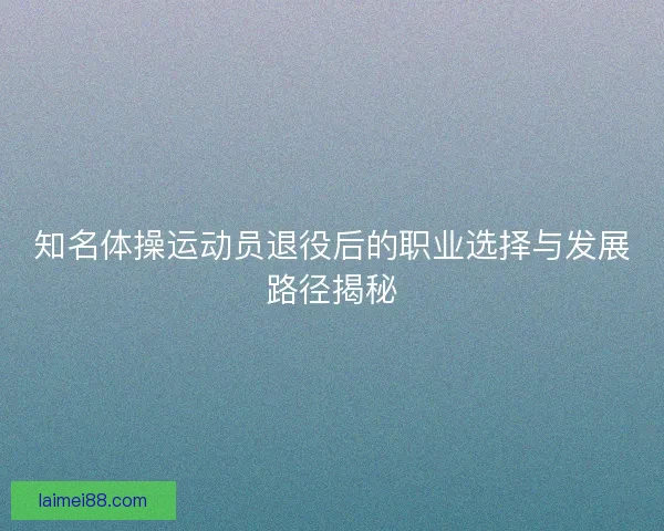 知名体操运动员退役后的职业选择与发展路径揭秘